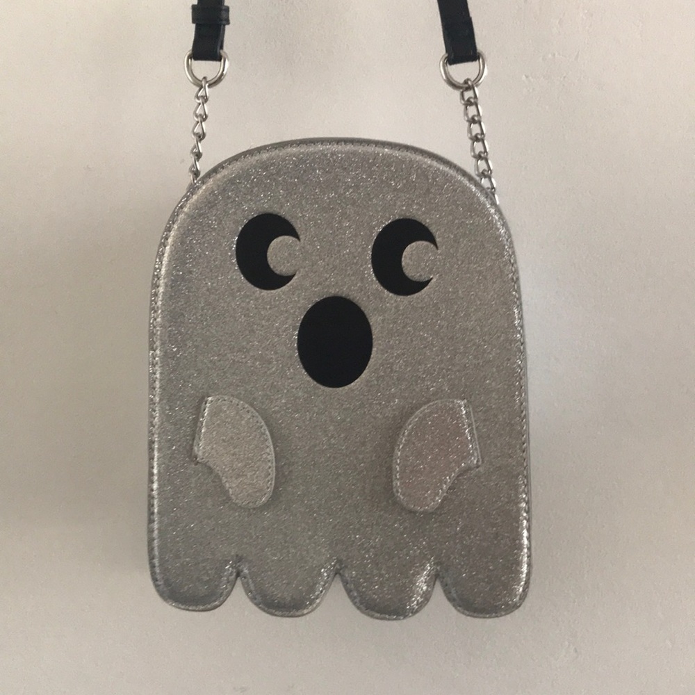 SILVER GLITTER GHOST Crossbody Bag